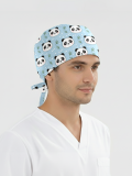 Tatlı Panda Desenli Bone (Cotton Likra Kumaş)