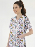 Scientific Patterned Cotton Lycra Single Top