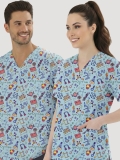 Formül Desenli Tek Üst (Cotton Likra Kumaş)