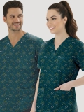 Kimya Sanatı Desenli Tek Üst (Cotton Likra Kumaş)