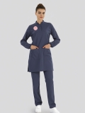 Patriot Blue Modest Nursing Scrubs Set for Women – Stretch Fabric