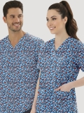 Molekül Ağı Desenli Tek Üst (Cotton Likra Kumaş)