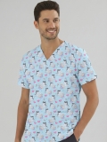 Postacı Leylek Desenli Tek Üst (Cotton Likra Kumaş)