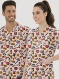 Sağlık Kutusu Desenli Tek Üst (Cotton Likra Kumaş)