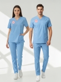 Doctor Medical Scrubs – Stretch Set | Turkey Ministry of Health – 2025 Standard – Alaskan Blue