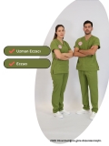 Eczacı Forması Scrubs Likralı Takım Sağlık Bakanlığı Uyumlu-Grasshopper