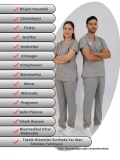 Teknik Hizmetler Forması Scrubs Likralı Takım Sağlık Bakanlığı Uyumlu-Neutral Gray