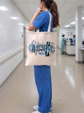 Orthopedic Baskılı Bez Çanta Orta Boy - Krem