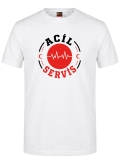 Notfallmedizin Gesundheitsdruck Kurzarm Weiß T-Shirt (%100 Baumwoll-Jersey-Stoff)