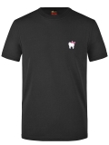 Niedlicher Zahnarzt Bedrucktes Kurzarm T-Shirt in Schwarz (%100 Baumwoll-Jersey)