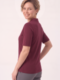 Bordo Polo Yaka Kısa Kol İş Tişörtü Penye Lacoste Kumaş