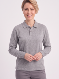 Gri Melanj Polo Yaka İş Sweatshirt 2 İplik