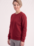Kırmızı Yuvarlak Yaka İş Sweatshirt 2 İplik