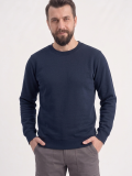 Lacivert Yuvarlak Yaka İş Sweatshirt 2 İplik