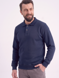 Lacivert Polo Yaka İş Sweatshirt 2 İplik