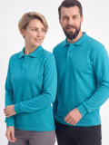 Turkuaz Polo Yaka İş Sweatshirt 3 İplik