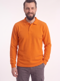 Turuncu Polo Yaka İş Sweatshirt 3 İplik
