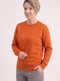 Turuncu Yuvarlak Yaka İş Sweatshirt 2 İplik