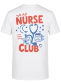 Night Shift Bedrucktes Kurzarm T-Shirt in Weiß (100% Baumwoll-Jersey)