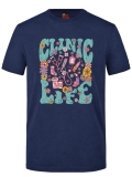 Clinic Life Printed Short Sleeve Navy Blue T-Shirt (100% Cotton Jersey Fabric)