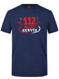 112 Emergency Heroes Printed Short Sleeve Navy Blue T-Shirt (100% Cotton Jersey Fabric)