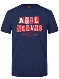 Pop Art Emergency Service Printed Short Sleeve Navy Blue T-Shirt (100% Cotton Jersey Fabric)