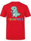 Pediatrics Dino Bedrucktes Kurzarm T-Shirt in Rot (100% Baumwoll-Jersey)