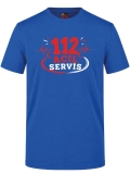 112 Emergency Heroes Printed Short Sleeve Saxon Blue T-Shirt (100% Cotton Jersey Fabric)