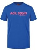 Emergency Service Cafe Printed Short Sleeve Saxon Blue T-Shirt (100% Cotton Jersey Fabric)