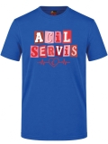 Pop Art Emergency Service Printed Short Sleeve Saxon Blue T-Shirt (100% Cotton Jersey Fabric)