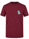 Pediatrics Dino Printed Short Sleeve Burgundy T-Shirt (100% Cotton Jersey Fabric)