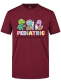 Cute Pediatrics Printed Short Sleeve Burgundy T-Shirt (100% Cotton Jersey Fabric)