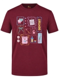Dentist World Printed Short Sleeve Burgundy T-Shirt (100% Cotton Jersey Fabric)