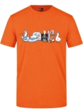 Radiologie-Team Bedrucktes Kurzarm T-Shirt in Orange (100% Baumwoll-Jersey)