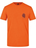 Anatomical Heart Printed Short Sleeve Orange T-Shirt (100% Cotton Jersey Fabric)