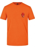 Anatomical Heart and Stethoscope Printed Short Sleeve Orange T-Shirt (100% Cotton Jersey Fabric)