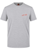 Night Shift Bedrucktes Kurzarm T-Shirt in Grau meliert (100% Baumwoll-Jersey)