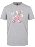 Nurse Life Bedrucktes Kurzarm T-Shirt in Grau meliert (100% Baumwoll-Jersey)