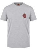 Anatomisches Herz Bedrucktes Kurzarm T-Shirt in Grau meliert (100% Baumwoll-Jersey)