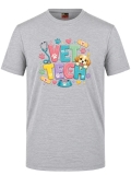 Cute Veterinarian Printed Short Sleeve Grey Melange T-Shirt (100% Cotton Jersey Fabric)