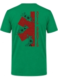 Vintage Emergency Service Printed Short Sleeve Brazil Green T-Shirt (100% Cotton Jersey Fabric)