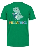 Pediatrics Dino Baskılı Kısa Kol Brezilya Yeşili Tişört (%100 Pamuk Penye Kumaş)