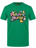 Pediatric Nurse Printed Short Sleeve Brazil Green T-Shirt (100% Cotton Jersey Fabric)