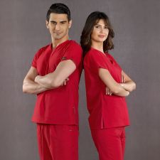 Red Dr Greys Terikoton Suit (Thin Fabric)