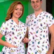 Dr. Greys Model Printed Scrubs Uniforms