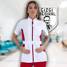 Side Model Short Sleeve Medical Scrubs