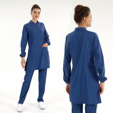 Petrol Blue Lux Lycra Judge Collar Hijab Suit