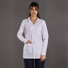 Women's Classic Collar Lab Coat (Alpaca Fabric)