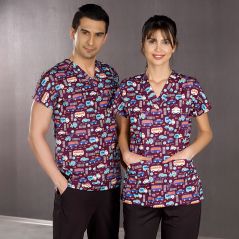Dr. Greys Model Printed Scrubs Uniforms
