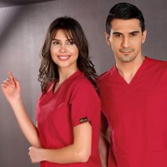 Classic Surgical Collar Scrubs Suit (Thin Fabric)